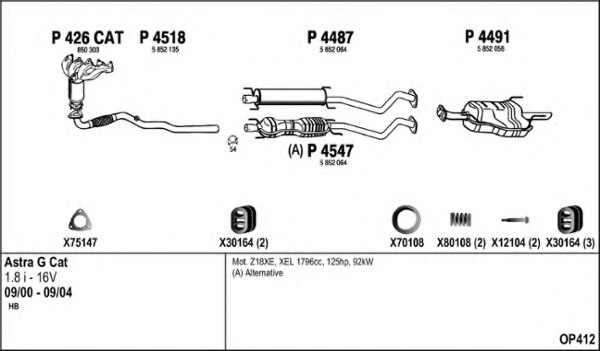 FENNO OP412 Exhaust System